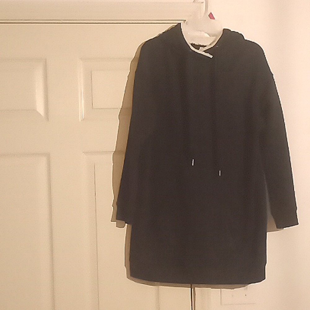 Black Hooded Sweater Dress